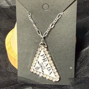 Unbranded Elegant Silver Necklace & earrings with Crystal Accents